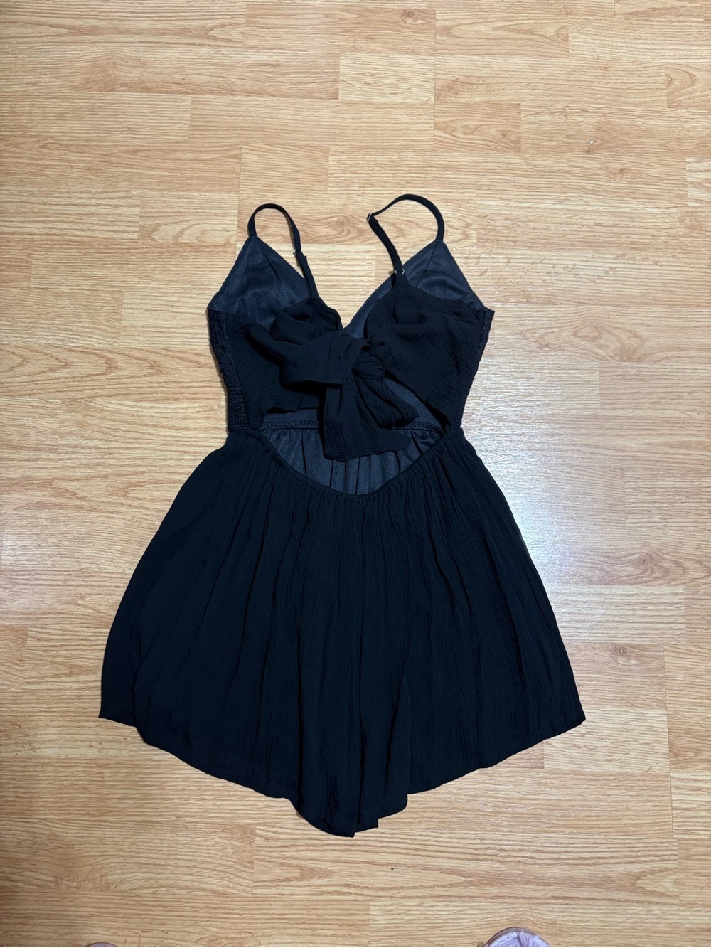 Japna  Black Lace Bustier Romper with Skirted Shorts - Picture 2 of 5
